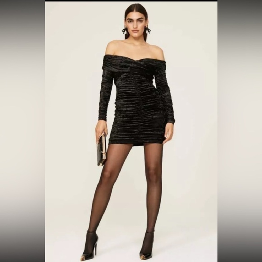 Ronny Kobo Grownly Black Mini Dress